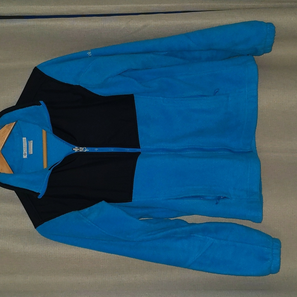 Columbia Fleece Jacket Size Medium in Blue and Black